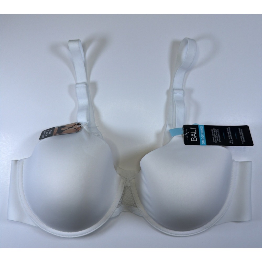 Bali Ultimate Smoothing Lightweight Underwire T-Shirt Bra 40C White DF4481 NWT